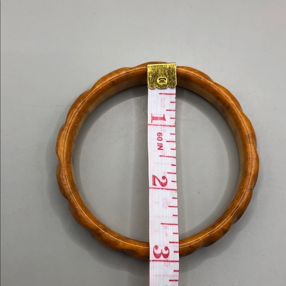 Mississippi mud swirl bakelite carved textured bangle bracelets vintage bundle 2 - Picture 4 of 7